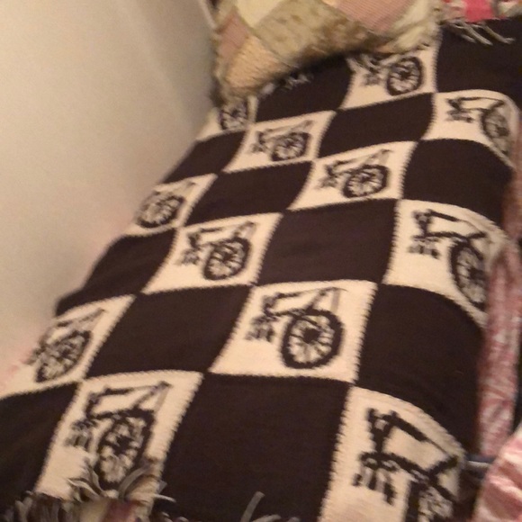 Beautiful vintage hand knit OOAK blanket - Picture 3 of 3